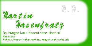 martin hasenfratz business card
